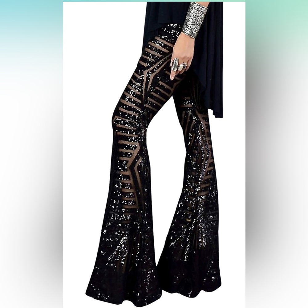 Sequin Palazzo Pants